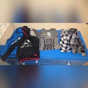 Reebok Kids Black Hoodie with Red Accents